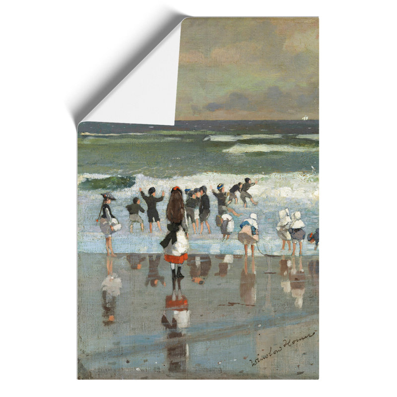 Beach Scene by Winslow Homer - No Frame Painting, 59cm H x 42cm W x 0.1cm D