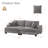 Arnitra 88" W Adjustable Back Height Upholstered Sofa-338106667