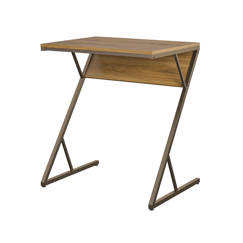 Metal Base Writing Desk, Walnut