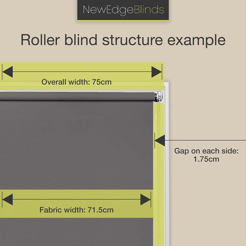 Blackout Roller Blind, Pink, 60cm W x 165cm L
