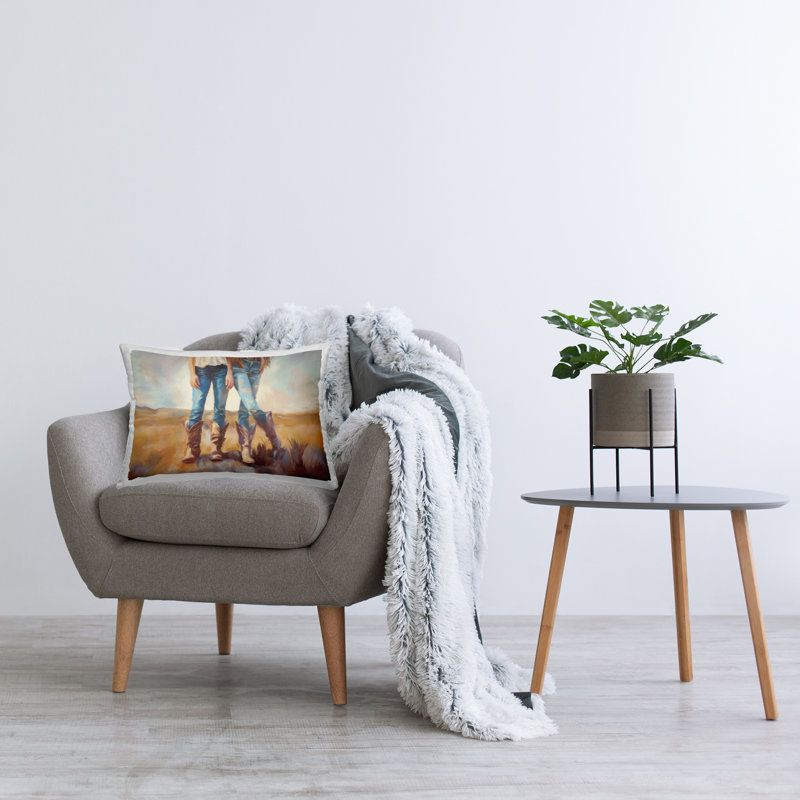 Coussin décoratif tout imprimé «All About The Cowboy» par Ramona Murdock