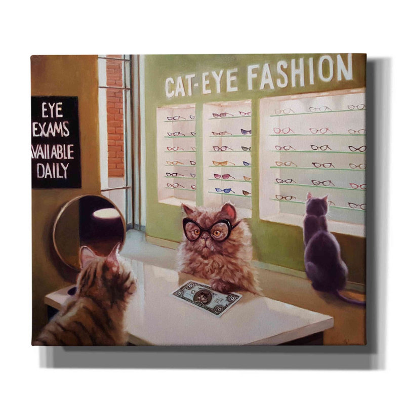 'Feline Optical' by Lucia Heffernan, Canvas Wall Art, 26" H x 30" W x 1.5" D