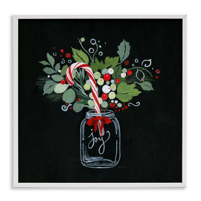 Joy Joy Cane Jar, art de la giclée encadrée par Janet Tava