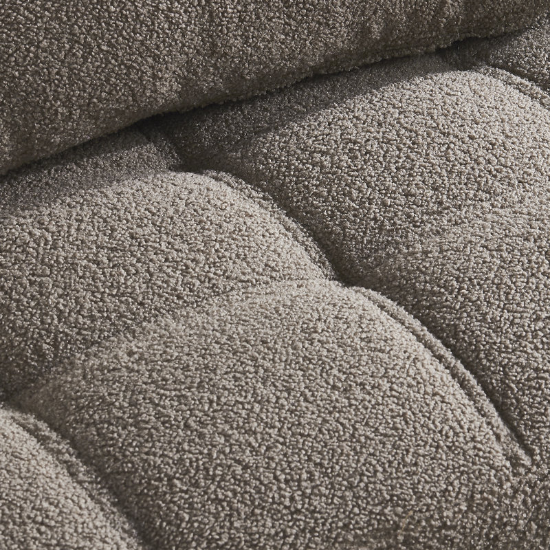 Upholstered 35.5'' Reclining Sleeper Sofa, Taupe