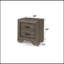 Table de chevet gris vieilli