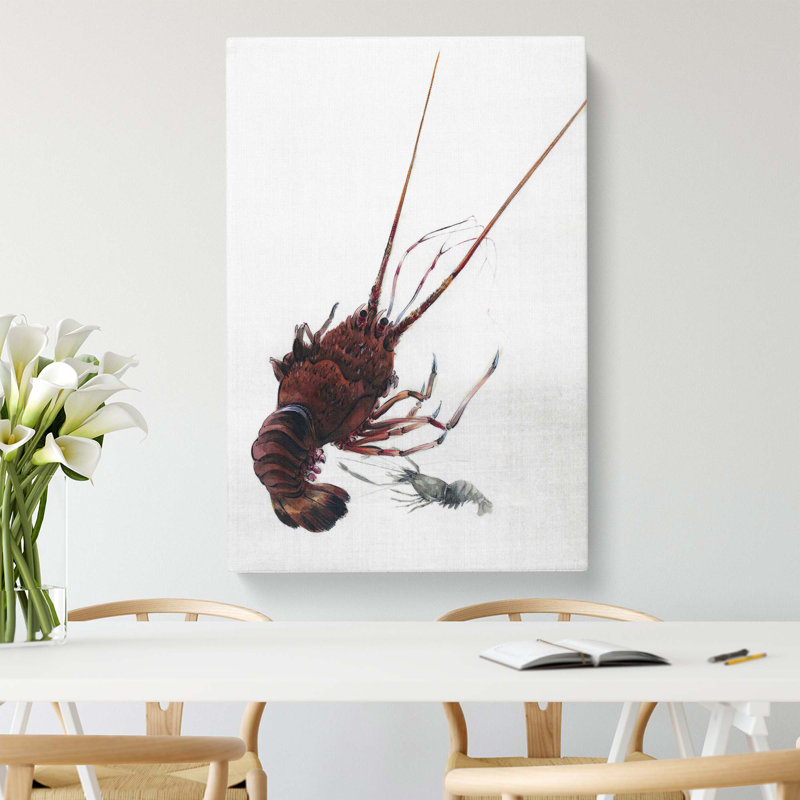 Crayfish by Watanabe Seitei - Wrapped Canvas, 76cm H x 50cm W x 3cm D