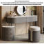 Bureau de table en pierre frittée de qualité supérieure avec armoire de rangement