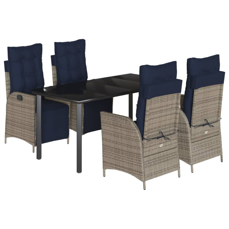 Table rectangulaire 5 pièces Vidaxl