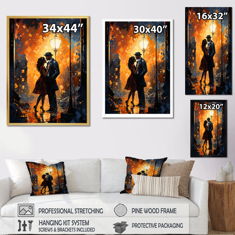 «Wolfy Jazz Harlem Renaissance VII», reproduction sur toile, H 20 po x l 12 po x P 1 po, Cadre simple blanc