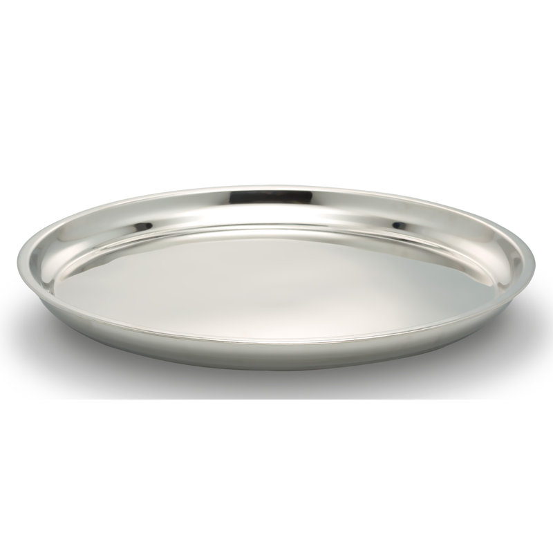 Bon Chef Stainless Steel Platter, 1.75" H x 13.75" W x 13.75" D