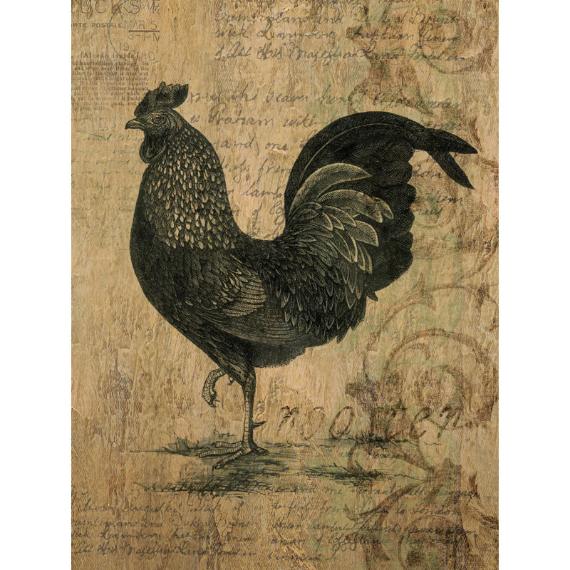 Coq campagnard, H 16 po x l 12 po