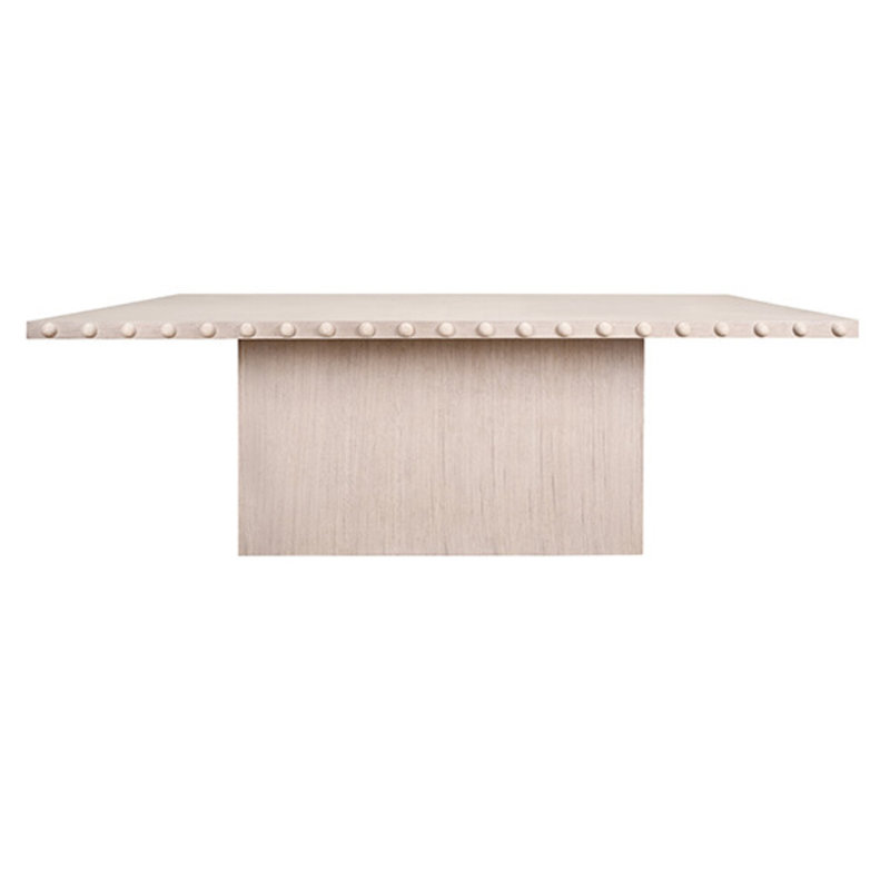 Rectangle Oak Pedestal Dining Table, White Oak