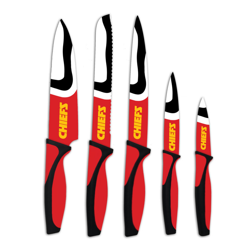 Ensemble de couteaux 4 pièces steak sports vault, Couteaux de cuisine NFL Kansas City Chiefs