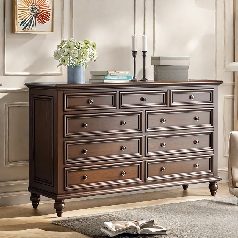 Classic Large Capacity Ash Solid Wood Accent Chest, Brown