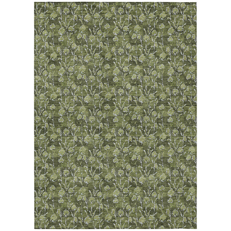 Emeth Washable Floral Indoor / Outdoor Rug