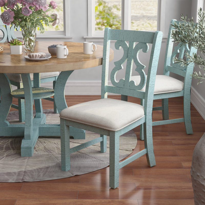 Chaise d'appoint Bella Queen Anne, Bleu clair antique