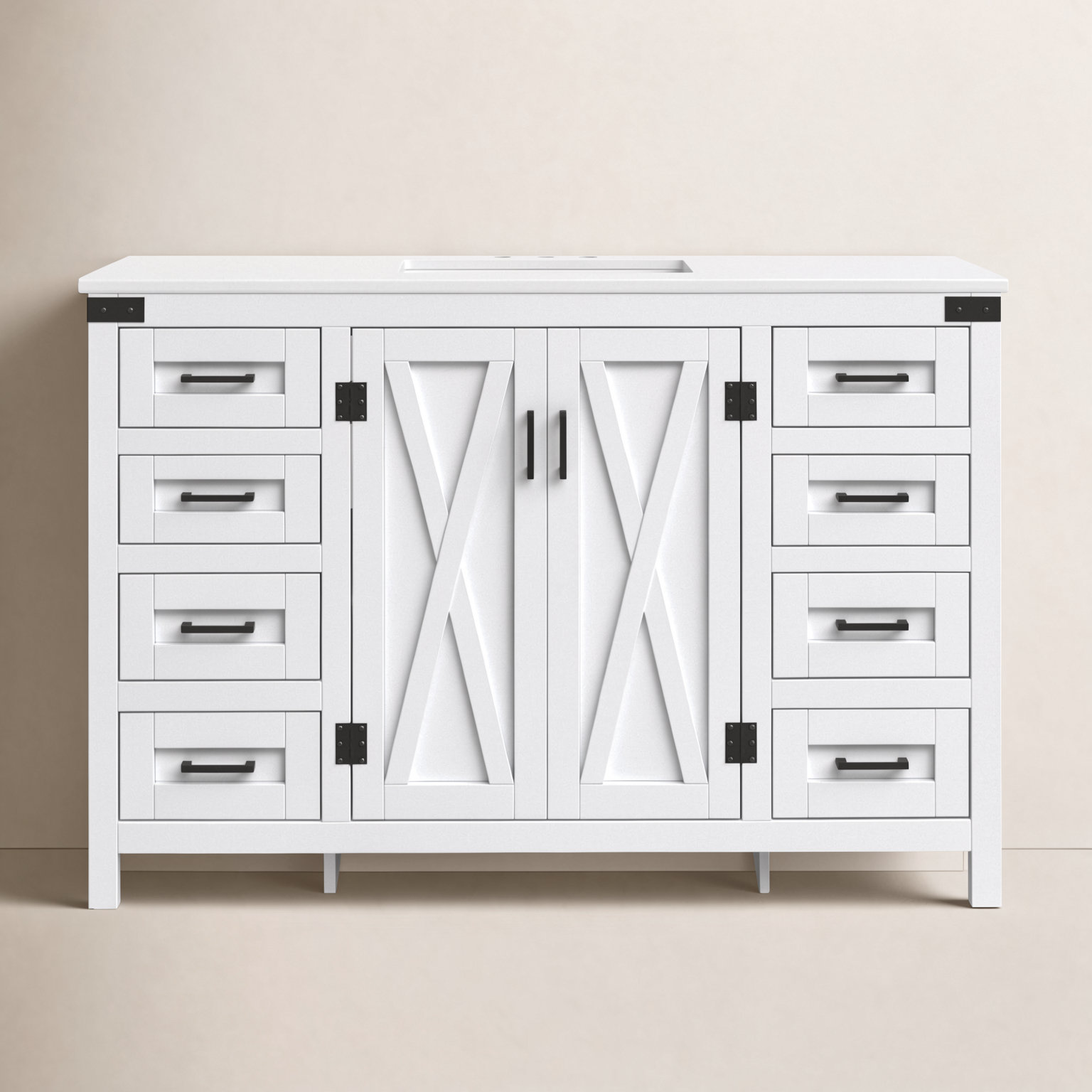 Slayton 48'' Single Bathroom Vanity, White