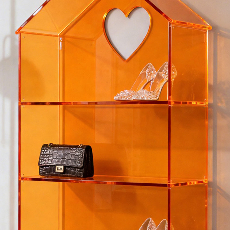 Acrylic House Display Shelf, (4 Shelves) 59.06"H x 27.56"W x 11.81"D