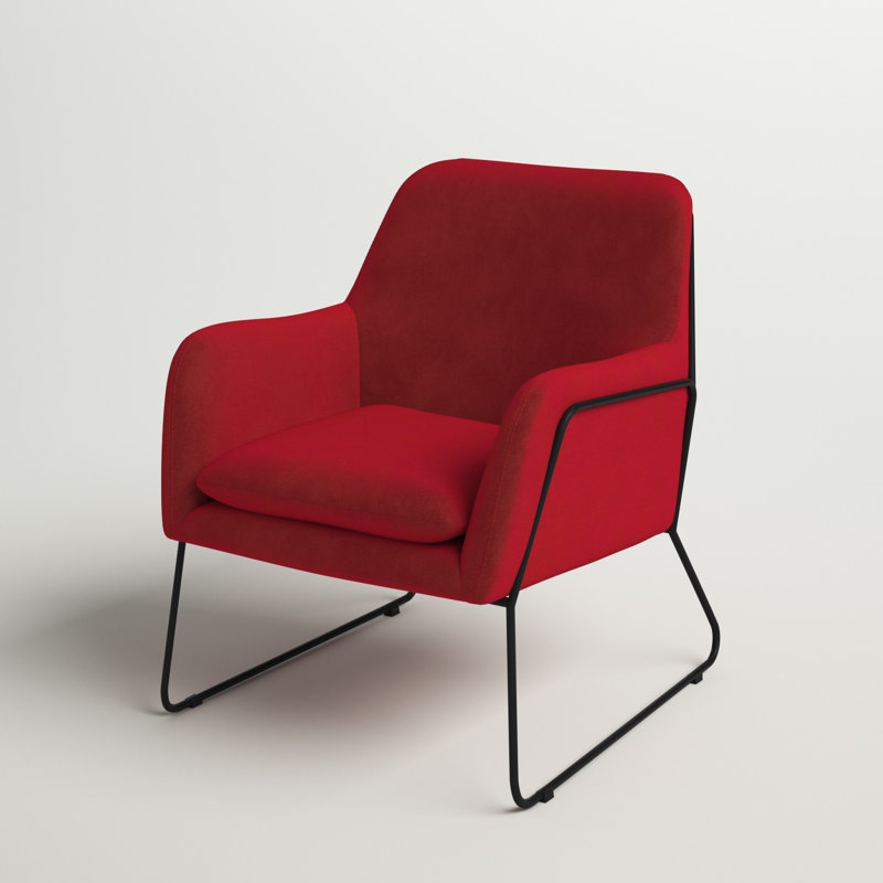 Fontaine Upholstered Armchair, Dark Red