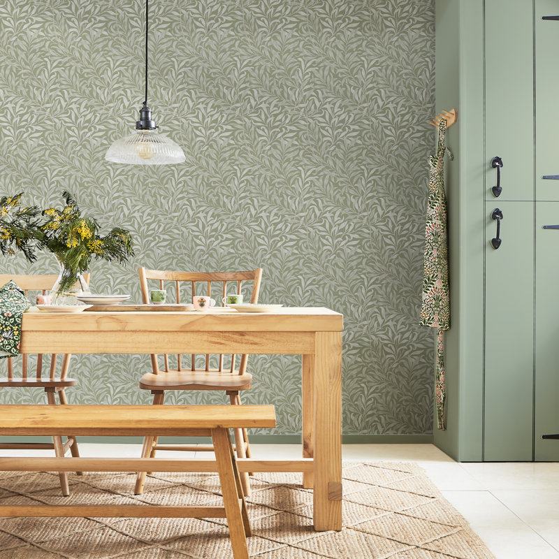 William Morris At Home SS24 Floral Wallpaper Double Roll, Deep Blue