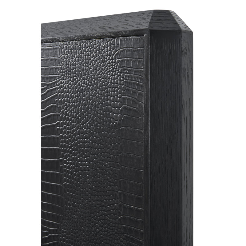 Spencer ST. James Leather Bed, Queen, Onyx