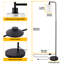 Nussey Black LED Task Floor Lamp