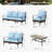 Sherborn 9-Person Rocking Outdoor Conversation Set with Loveseat & Rocking Lounge Chairs-596749431-541574157