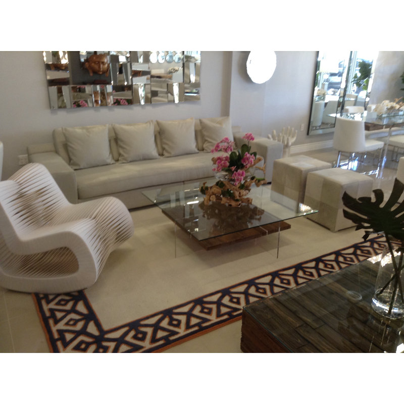 Ruby Glass Top Coffee Table