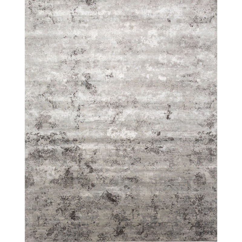 Contemporary One-of-a-Kind Rectangle 9'2" X 12'2" Hand Knotted Area Rug