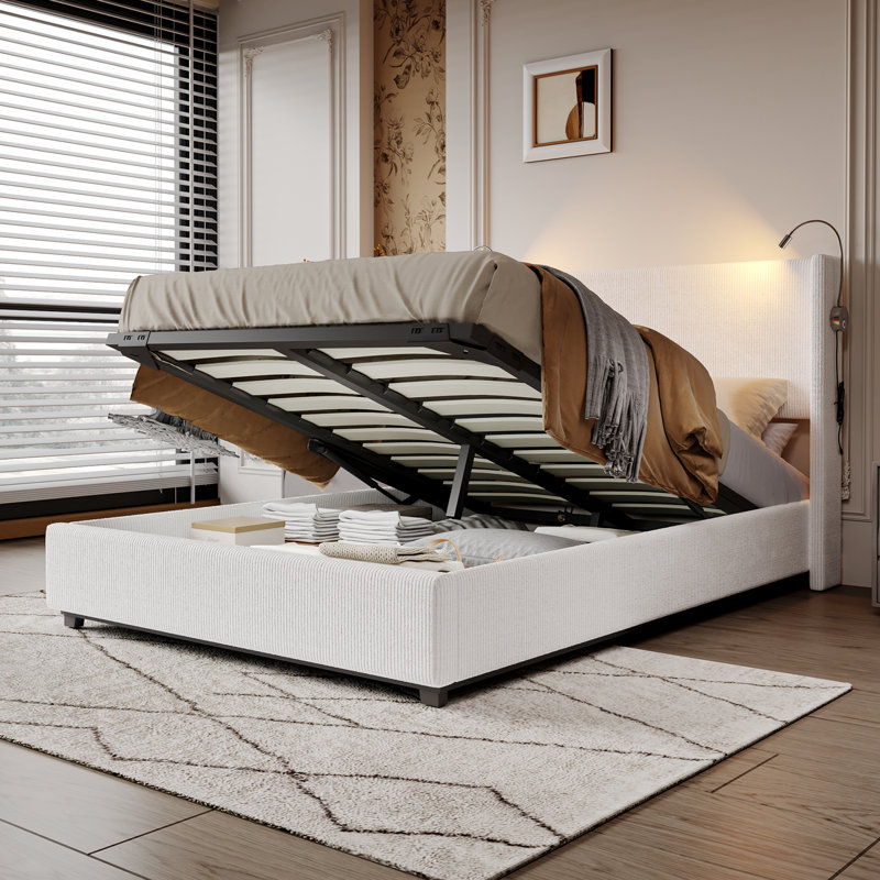 Bed, Beige