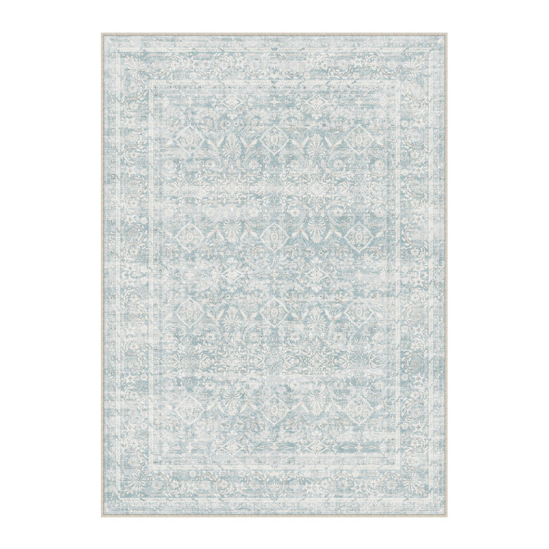 Tapis oriental GRANDA, Bleu, Rectangle 6 pi x 9 pi