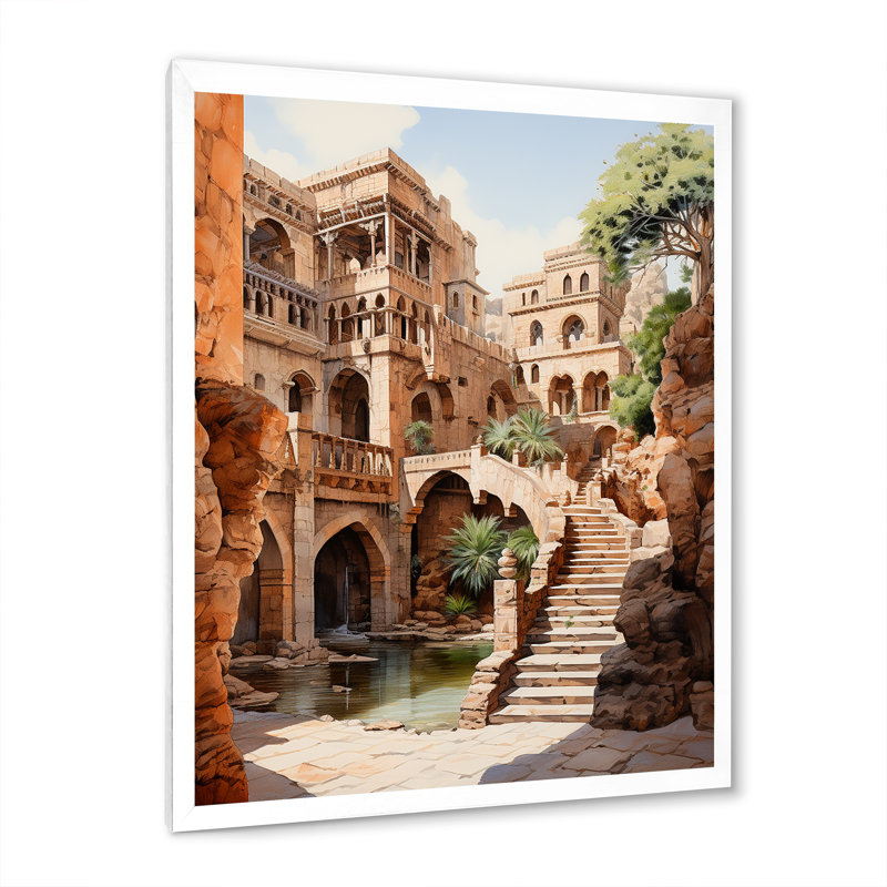 Fortress Majestic Guardians II - Cityscapes, impression d'art mural, H 32 po x l 16 po x P 1 po, Cadre photo blanc