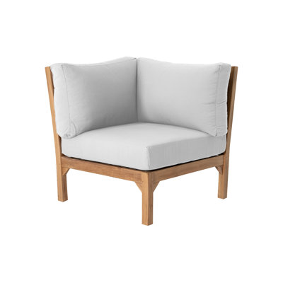 Outdoor Teak Corner Wedge Lounge Chair