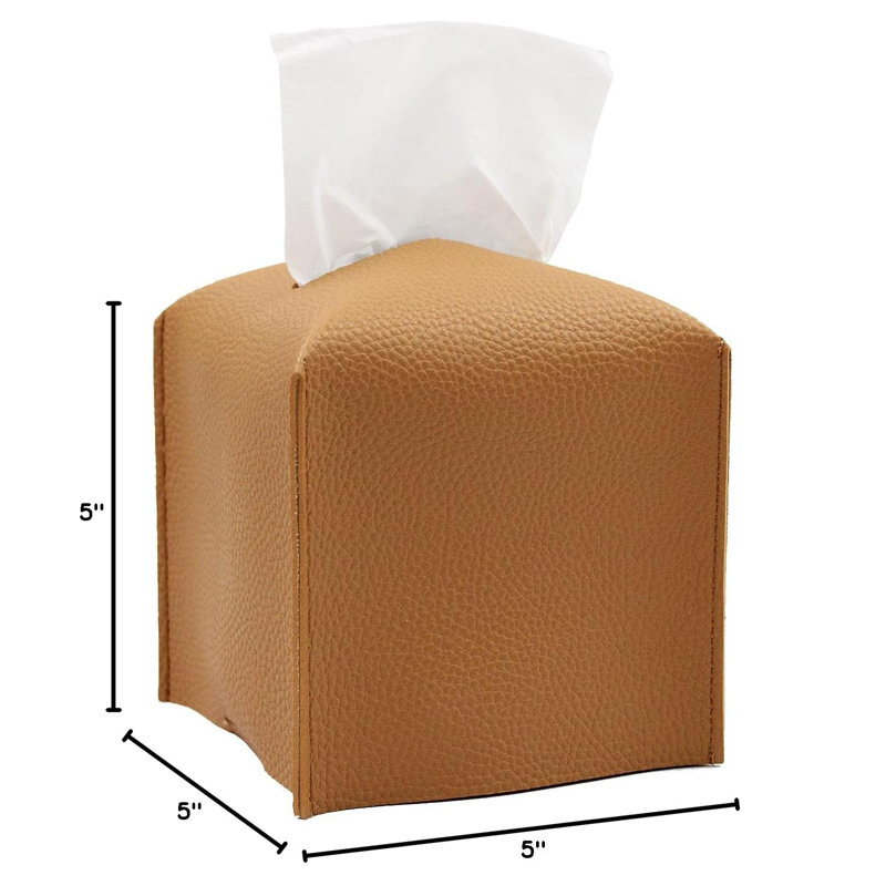 Couvercle de boîte à mouchoirs, distributeur de porte-organisateur de boîte en papier PU