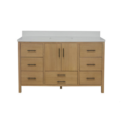 Kiara 60" Carrara Marble Single Bathroom Vanity