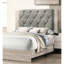 Grand lit moderne en bois d'hévéa de couleur crème avec tête de lit gris-1675472122-1675472123