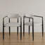 Chaises de salle à manger rembourrées avec pieds en métal (ensemble de 2)-1135517761