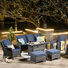 NTC Premium All-Weather Wicker 7 - Person Patio Conversation Set with Cushions