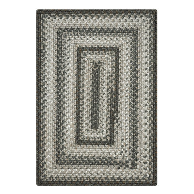 Tapis tressé en graphite ovale homespice décoration 2 x 3 pi