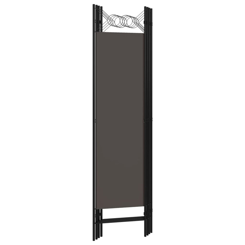 Tati 457.2cm H Folding Room Divider, Anthracite, 4