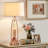 Gerry Table Lamp With 3 Bulb 4 Way Socket Switch, Copper Metal 30 Inch