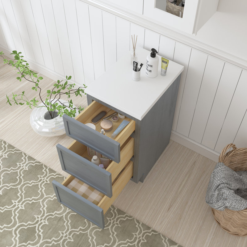 Base de meuble-lavabo simple 15 po seulement, Argent