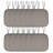 Honeycomb Memory Foam Non-Slip 16" x 16" Chair Cushion Pad with Ties-603350516-656944978