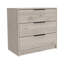Commode 3 tiroirs Kaia, plateau supérieur - gris clair-429585121
