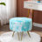 Markie Everly Quinn Round Faux Fur Ottoman-1088685090