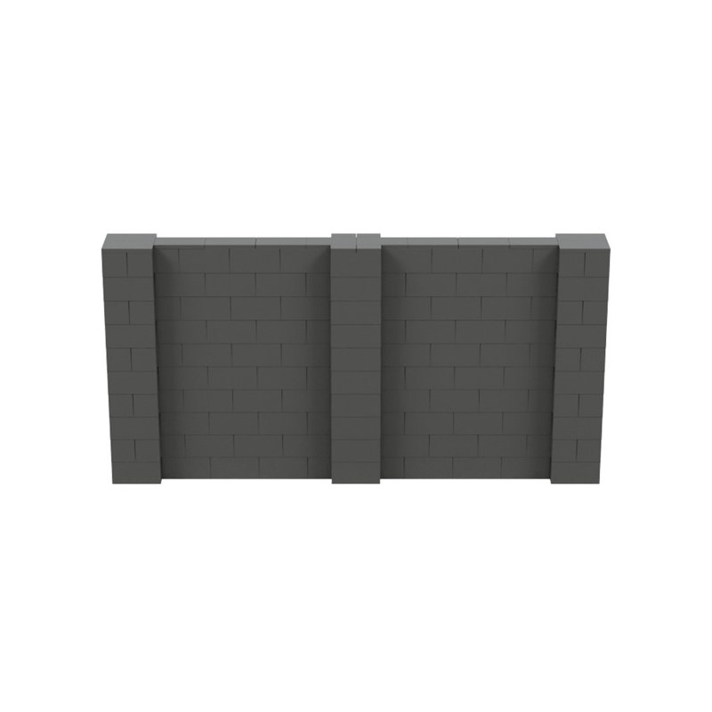 Ensemble mural de blocs géants 7 'T, H 60 po x L 120 po, Gris foncé