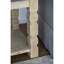 Table d'appoint en béton et en bois, 23,8 x 23,8 x 24 po, style contemporain rustique, table carrée avec élément d'apparence et aspect bois, accessoire de maison moderne