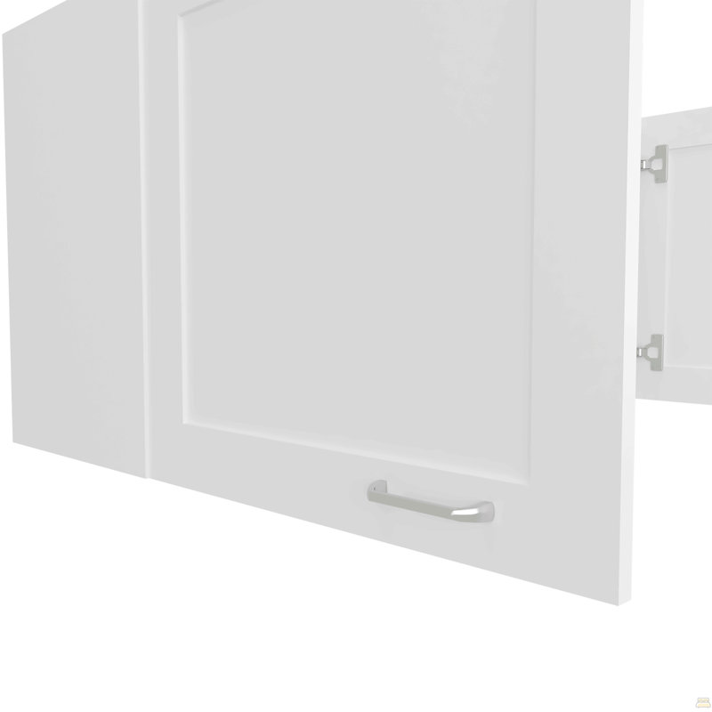 Armoire murale, 2 portes, blanc, Blanc