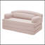 Canapé pliable à deux places en velours côtelé avec coussin moelleux-1697889392