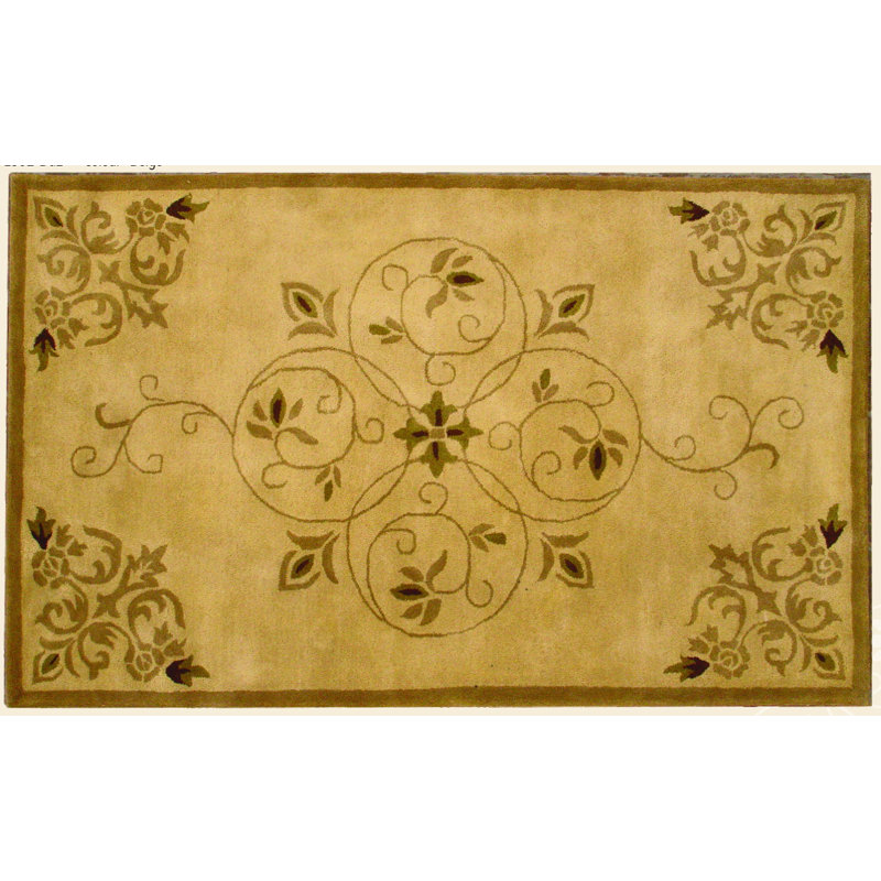 Colburn Wool Oriental Indoor Rug, Square 1'6"